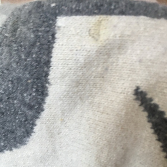 Vintage 80s IB Diffusion Cream Grey Black Graphic Studded Mohair Sweater M - Picture 2 of 8